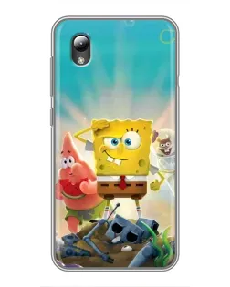 Чехол для ZTE Blade L8 с картинкой «Спанч Боб победитель»