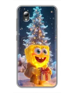 Чехол для ZTE Blade L8 с картинкой «Рождественский Спанч Боб»