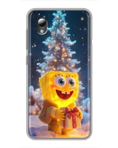 Чехол для ZTE Blade L8 с картинкой «Рождественский Спанч Боб»