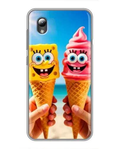 Чехол для ZTE Blade L8 с картинкой «Спанч Боб мороженое»