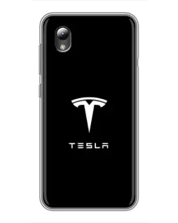 Чохол для ZTE Blade L8 з картинкою «Tesla White Logo»