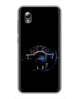 Чохол для ZTE Blade L8 з картинкою «Салон Audi — кермо»