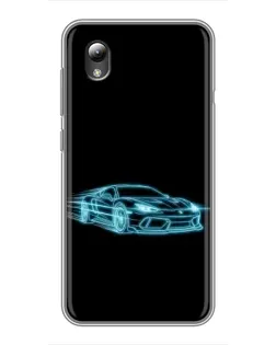 Чохол для ZTE Blade L8 з картинкою «Неоновий контур Lamborghini»