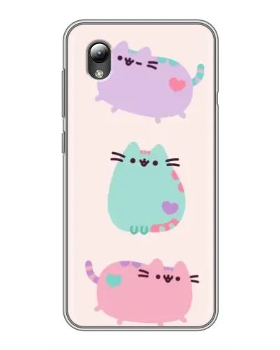 Чехол для ZTE Blade L8 с картинкой «Pusheen трио»