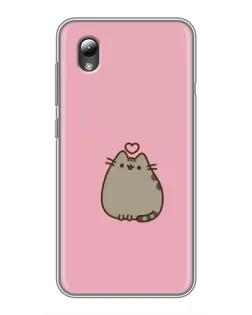 Чехол для ZTE Blade L8 с картинкой «Pusheen сердце»