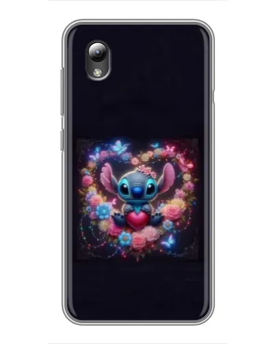 Чехол для ZTE Blade L8 с картинкой «Stitch в цветах»