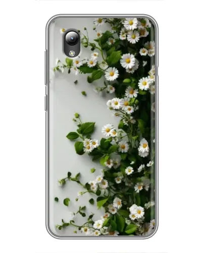 Чехол для ZTE Blade L8 с картинкой «Ветка мелких белых цветов»