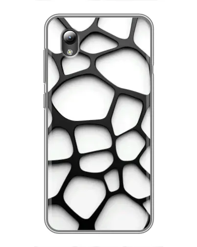 Чехол для ZTE Blade L8 с картинкой «Белая объемная сетка»