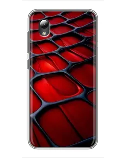 Чехол для ZTE Blade L8 с картинкой «Красная глянцевая сетка»