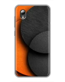 Чехол для ZTE Blade L8 с картинкой «Геометрия оранжевых кругов»