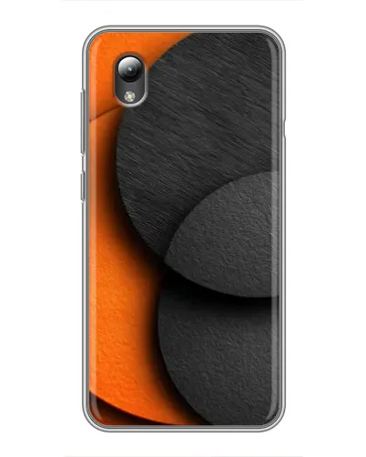Чехол для ZTE Blade L8 с картинкой «Геометрия оранжевых кругов»