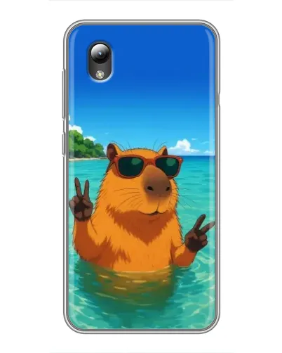 Чехол для ZTE Blade L8 с картинкой «Морская капибара»