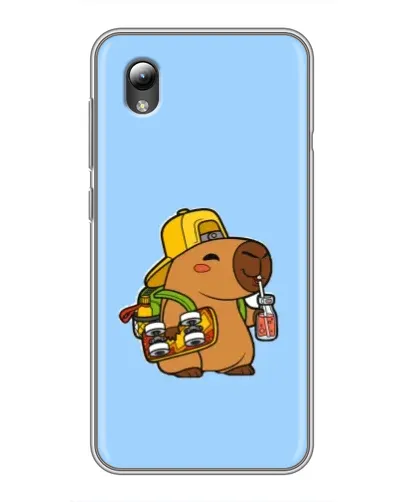 Чехол для ZTE Blade L8 с картинкой «Капибара на скейте»