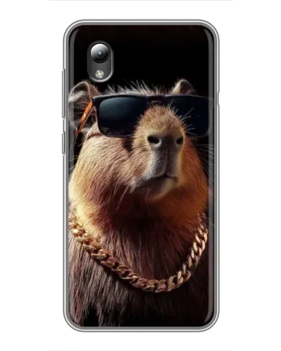 Чехол для ZTE Blade L8 с картинкой «Капибара золотая цепь»
