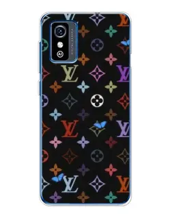 Чехол для ZTE Blade L9 с картинкой «Цветная монограмма LV»