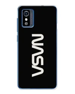 Чехол для ZTE Blade L9 с картинкой «NASA — вертикальный логотип»