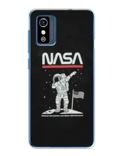 Чехол для ZTE Blade L9 с картинкой «NASA — шагаем по Луне»
