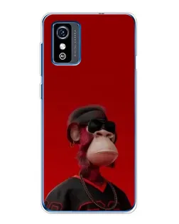 Чехол для ZTE Blade L9 с картинкой «Bored Ape в красном» Чехол для ZTE Blade L9 с картинкой «Bored Ape в красном»