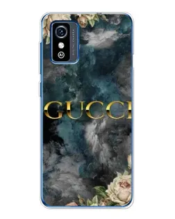 Чехол для ZTE Blade L9 с картинкой «Абстрактные цветы Gucci»