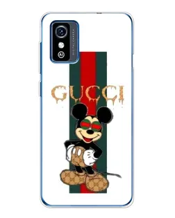 Чехол для ZTE Blade L9 с картинкой «Микки Маус Gucci — полосы»