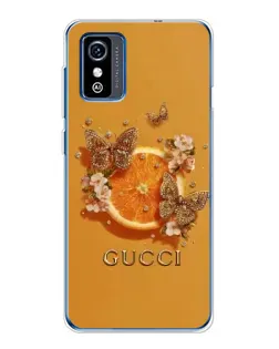 Чохол для ZTE Blade L9 з картинкою «Gucci — золоті метелики»