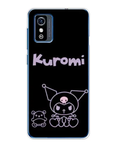 Чехол для ZTE Blade L9 с картинкой «Kuromi — черный минимализм»
