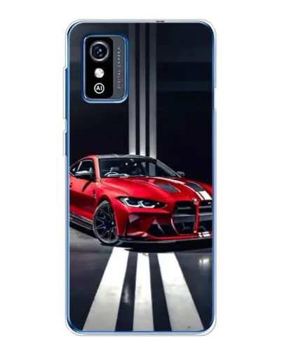Чехол для ZTE Blade L9 с картинкой «Красная BMW на дороге»