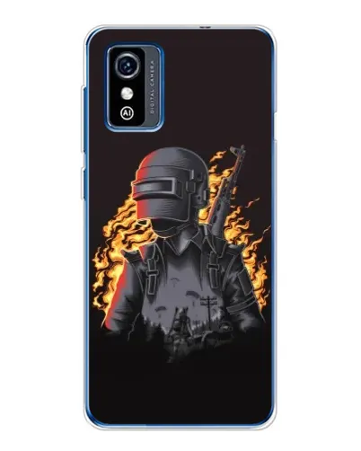 Чехол для ZTE Blade L9 с картинкой «PUBG — огненный силуэт»