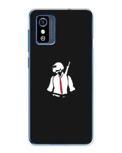 Чехол для ZTE Blade L9 с картинкой «PUBG — силуэт воина»