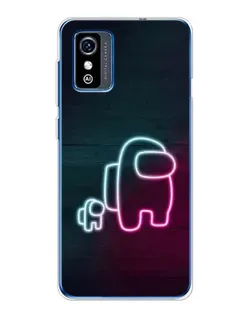 Чехол для ZTE Blade L9 с картинкой «Among Us неон-арт»