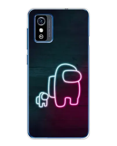 Чехол для ZTE Blade L9 с картинкой «Among Us неон-арт»