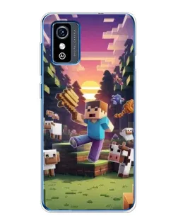 Чехол для ZTE Blade L9 с картинкой «Стив на ферме»