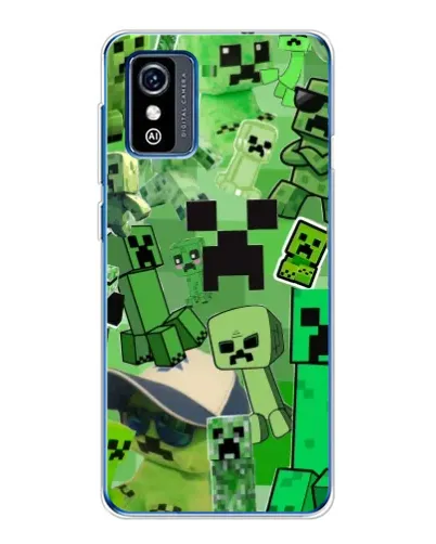 Чехол для ZTE Blade L9 с картинкой «Криперы Minecraft»