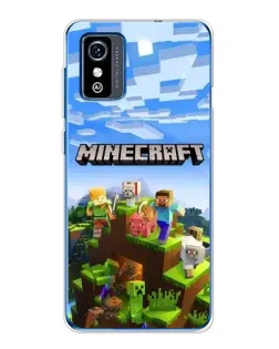 Чехол для ZTE Blade L9 с картинкой «Minecraft классический мир»