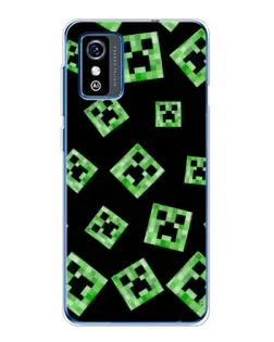 Чехол для ZTE Blade L9 с картинкой «Паттерн с криперами»