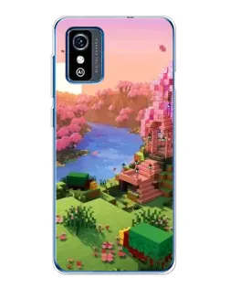 Чехол для ZTE Blade L9 с картинкой «Розовое дерево Minecraft»