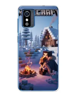 Чехол для ZTE Blade L9 с картинкой «Зимний Minecraft»