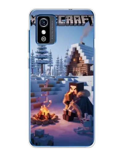 Чехол для ZTE Blade L9 с картинкой «Зимний Minecraft»