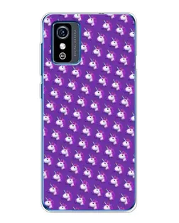 Чехол для ZTE Blade L9 с картинкой «Единороги на фиолетовом»