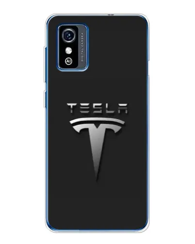 Чехол для ZTE Blade L9 с картинкой «Стальной логотип Tesla»