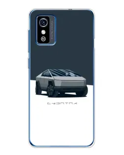 Чехол для ZTE Blade L9 с картинкой «Серебристый Cybertruck Tesla»