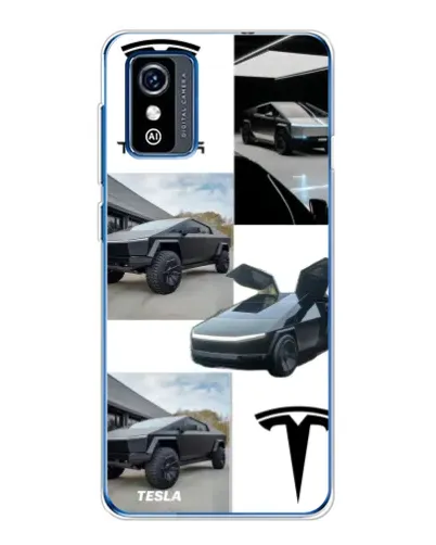 Чехол для ZTE Blade L9 с картинкой «Коллаж Cybertruck Tesla»
