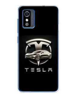 Чехол для ZTE Blade L9 с картинкой «Tesla — серебристое авто»