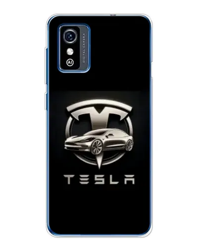 Чехол для ZTE Blade L9 с картинкой «Tesla — серебристое авто»