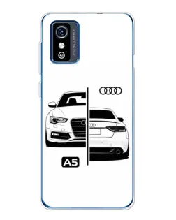 Чехол для ZTE Blade L9 с картинкой «Audi — контрастный дизайн»