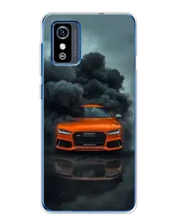 Чехол для ZTE Blade L9 с картинкой «Audi в облаках дыма»