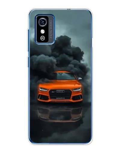 Чехол для ZTE Blade L9 с картинкой «Audi в облаках дыма»