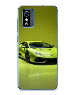 Чехол для ZTE Blade L9 с картинкой «Салатовый Lamborghini Huracan»