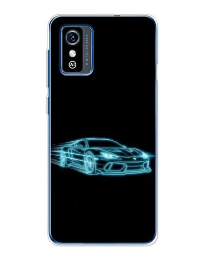 Чехол для ZTE Blade L9 с картинкой «Неоновый контур Lamborghini»