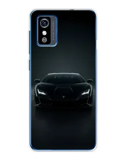 Чехол для ZTE Blade L9 с картинкой «Черный Lamborghini Aventador»